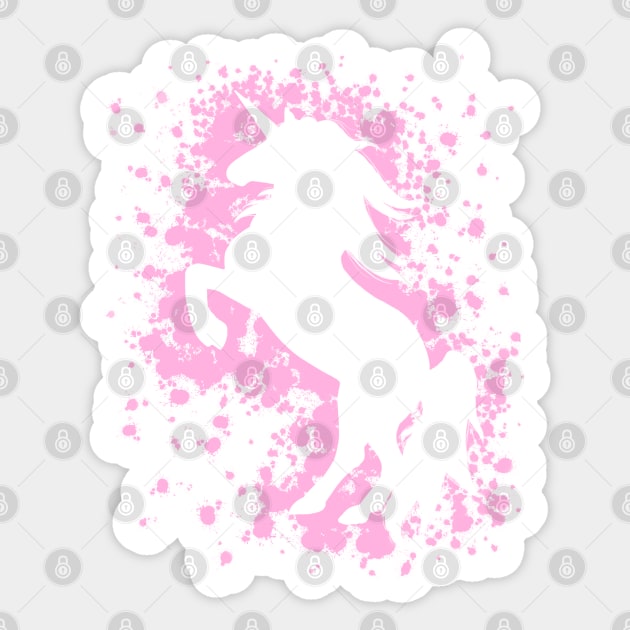 Rearing Pink Unicorn Silhouette Sticker by Lady Lilac